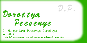 dorottya pecsenye business card